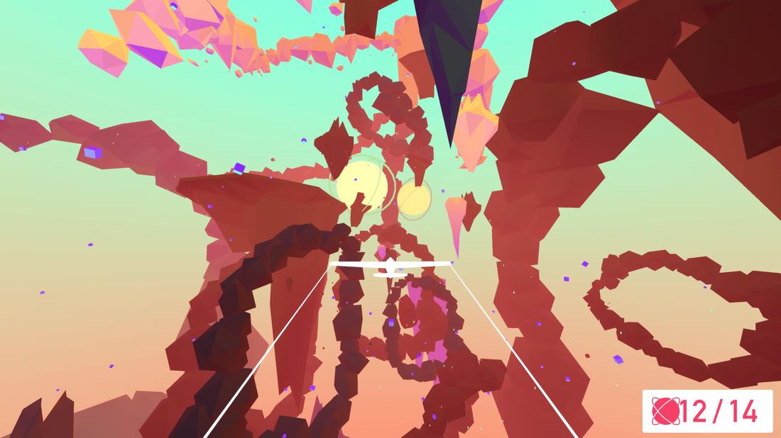 Aero Cosmos: flying a plane through space, collecting orbs and dodging floating rocks