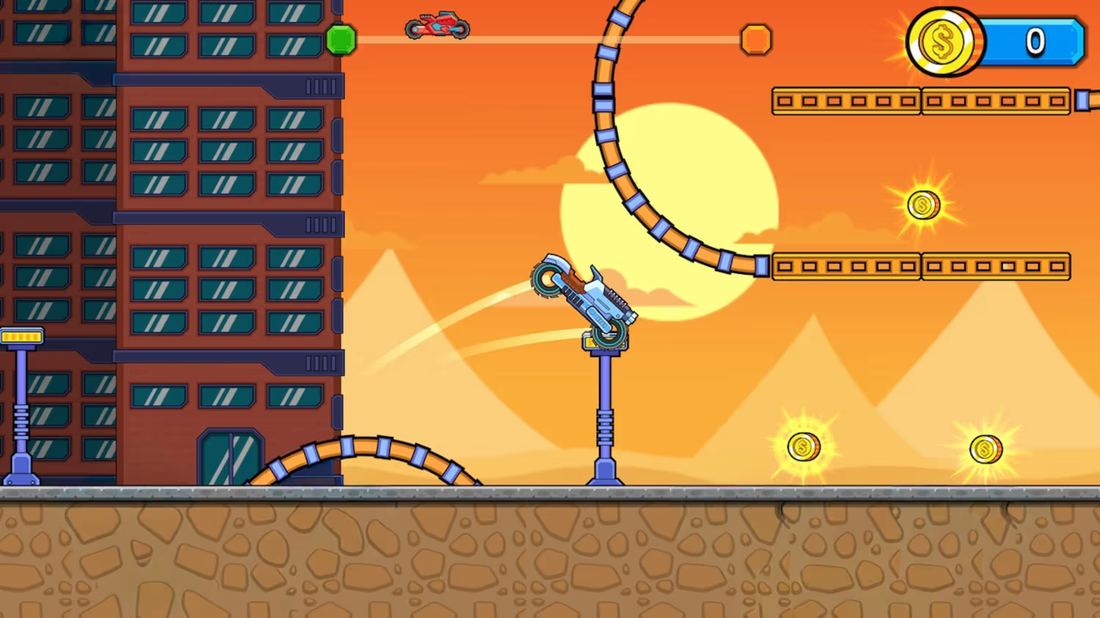A 2D racing game where bike flips score points