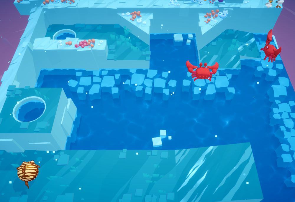 Golfish level where you time a jump into a crab catching you, then a crab to crab 90 degree shot