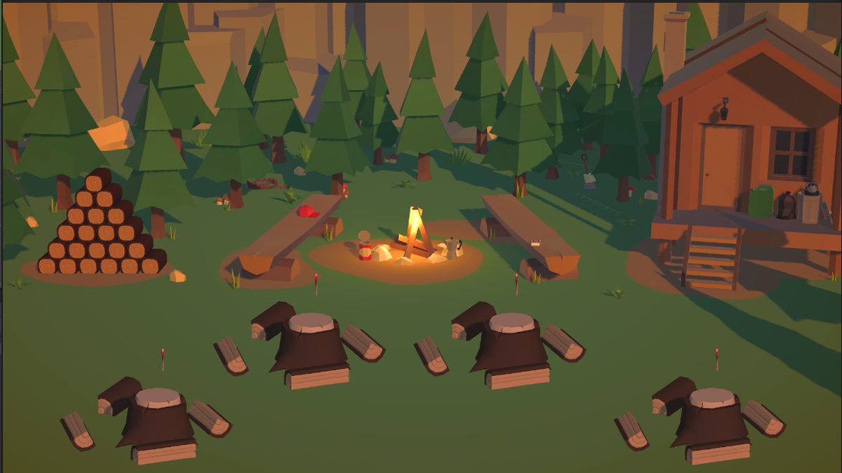 Further development of the scene into the merged one